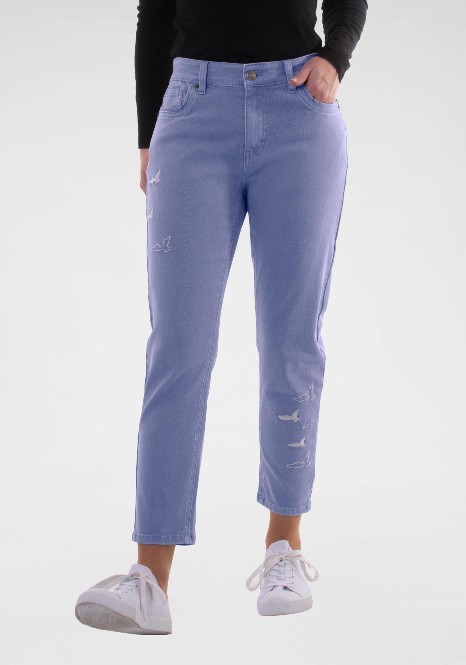 Damen 7/8-Jeans mit Bestickung