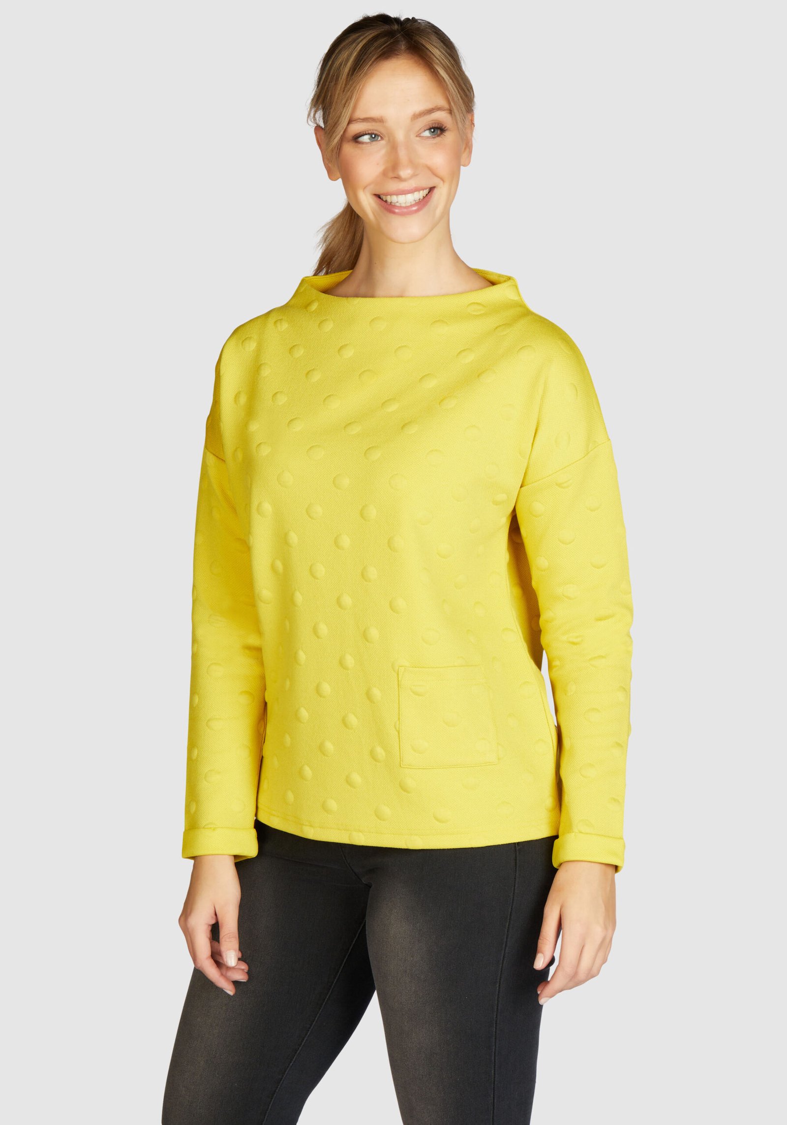 Damen Sweatshirt Gelb